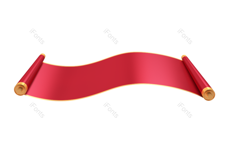 中国风图片,漂浮元素元素,背景元素PNG,卷轴免抠素材